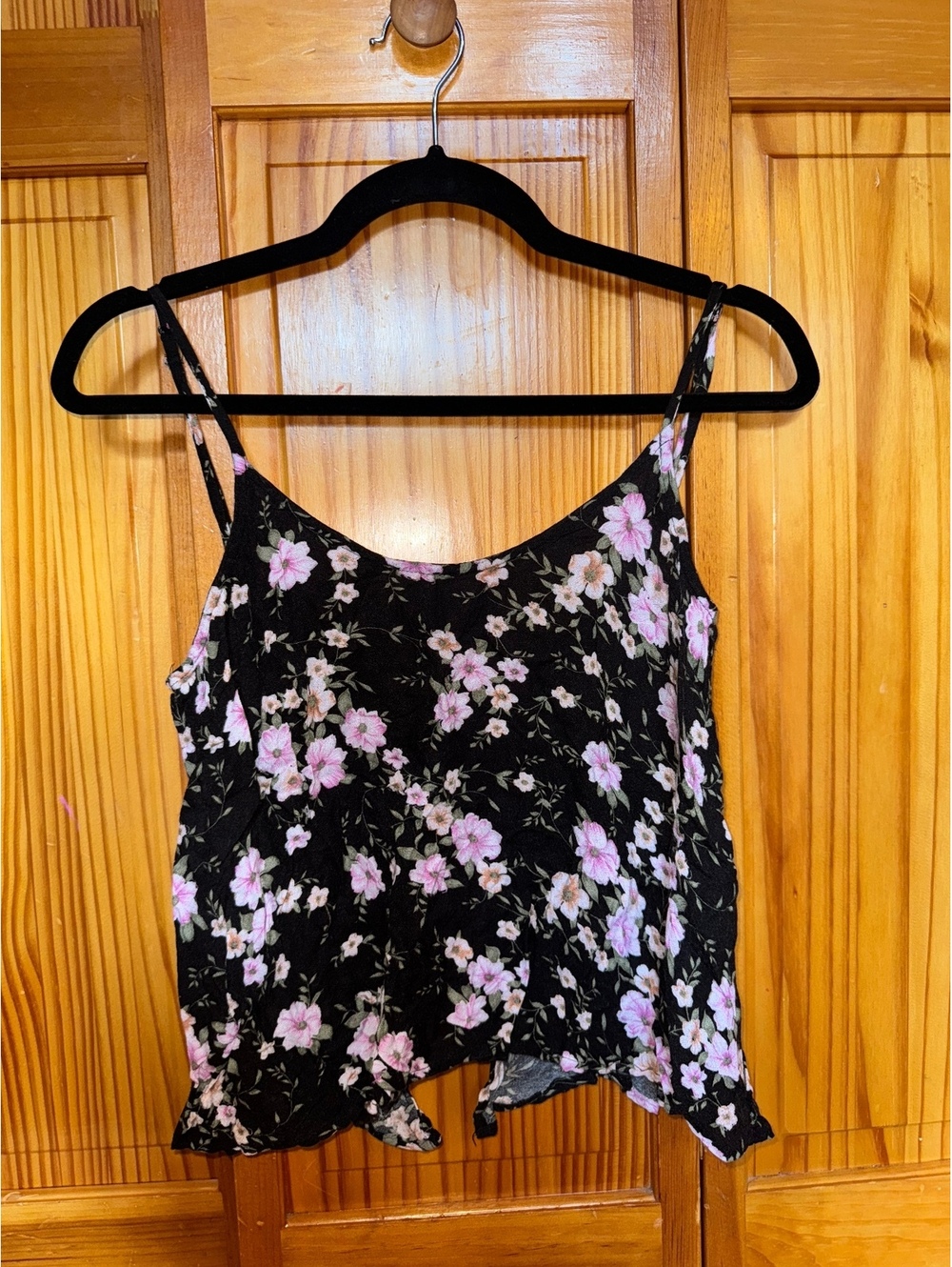 American Eagle Outfitters black floral camisole